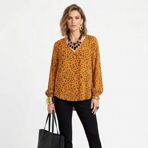 Vixbe Leopard button down blouse